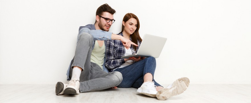 Couple at computer